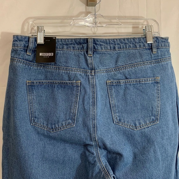 Missguided Womens NWT Riot Highwaisted Mom Jeans in Rigid Blue Size 12R / UK 16R - Picture 6 of 6